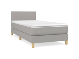 Cama com Molas/colchão 80x200 Cm Tecido Cinza claro MAISON EXCLUSIVE