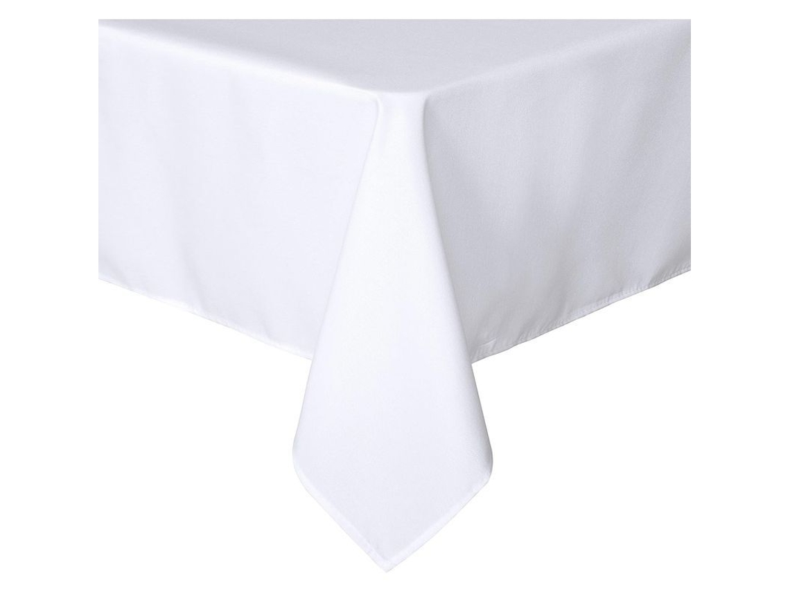 2026 mantel Quadrado 54x54 Polegadas de Poliéster Lavável Resistente a Manchas e Arrugas para Mesa de Jantar Festas e Camping Branco