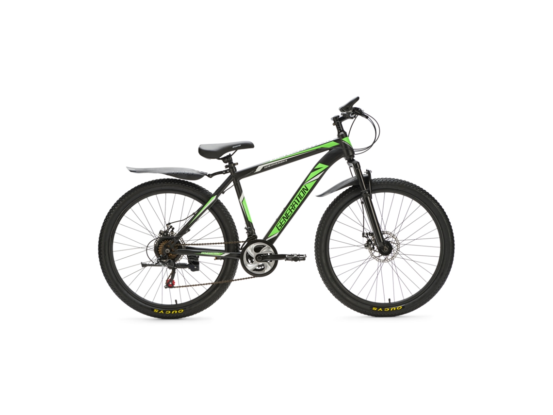 Generation Bicicleta De Montanha 26 Polegadas Verde/preto - Para-lamas