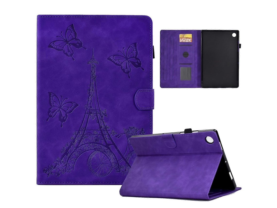 Capa De Couro Texturizado Para Tablet Lenovo M10 Plus Tower