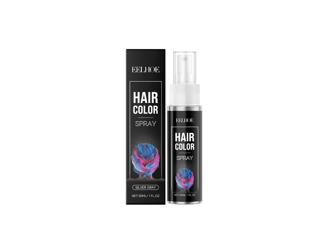 Spray Temporário para Cabelo Prateado, Cinza, Portátil e de Fácil Aplicação LAXISCREED