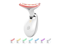 Cores Led Com Vibração E Calor Para Rosto/pescoço, Cuidados - Branco