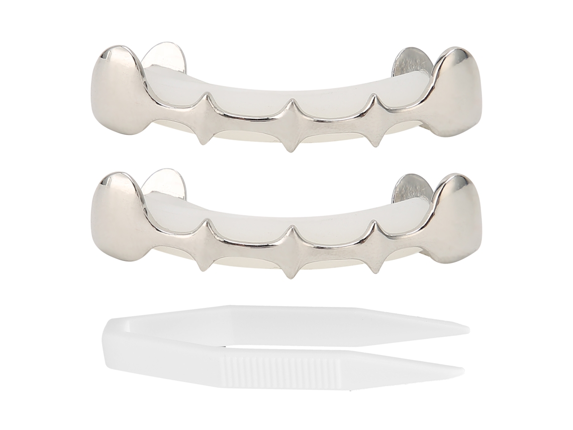 KOFIHETY Conjunto De Dentes Falsos Irregulares Hip Hop, Acessório De Decoração Para Festival De Halloween