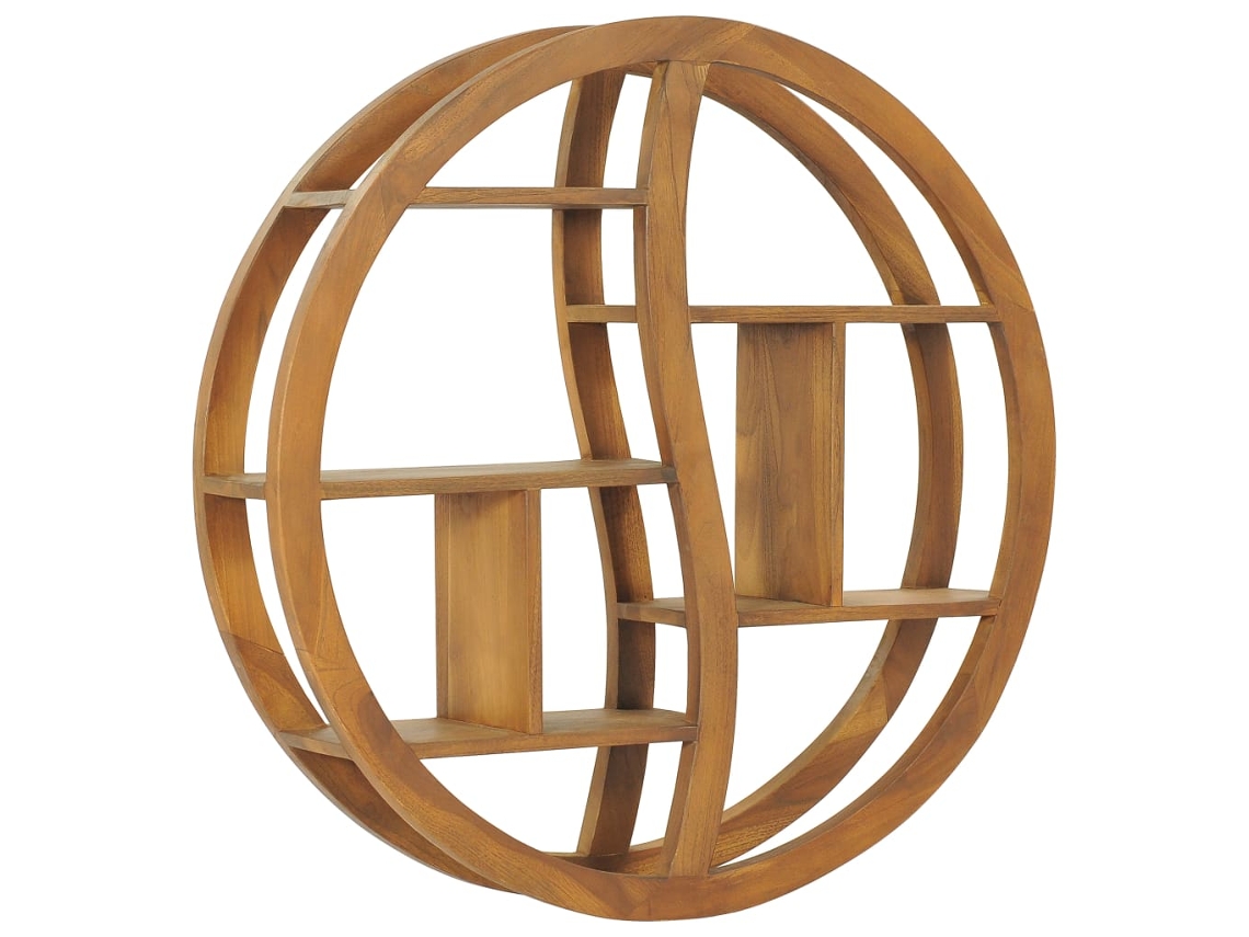 Wall Shelf, Wall Shelves Vidaxl Marrom Teca (80 X 17.5 X 80 Cm)
