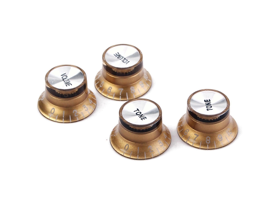 Pcs Speed Control Knobs 2 Tone 2 Volume Compatível Com Gibson Lp Sg Guitar Ouro