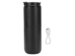 Cafeteira Portátil Laxiscreed Semiautomática Com Moedor E Reservatório De 350 Ml, Corpo Compacto E Recarregável Preto