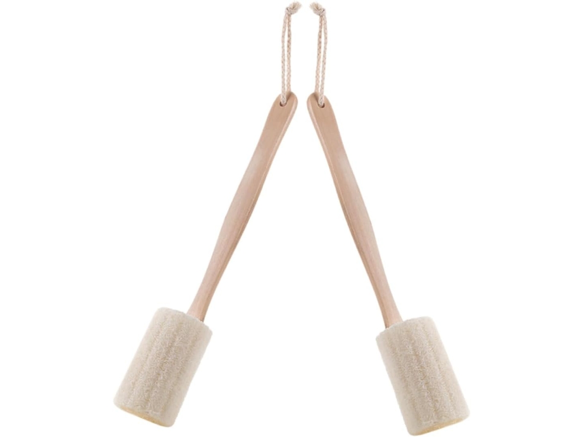Lurelia Kit De 2 Buchas Vegetais De Banho De Cuidado Corporal, Cerdas Macias E Massagem Suave