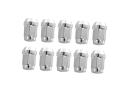 Porcas De Roda 35mm, 20 Peças, Aço, Para Modificação De Rodas Carro, Flangeadas, Acabamento Prateado