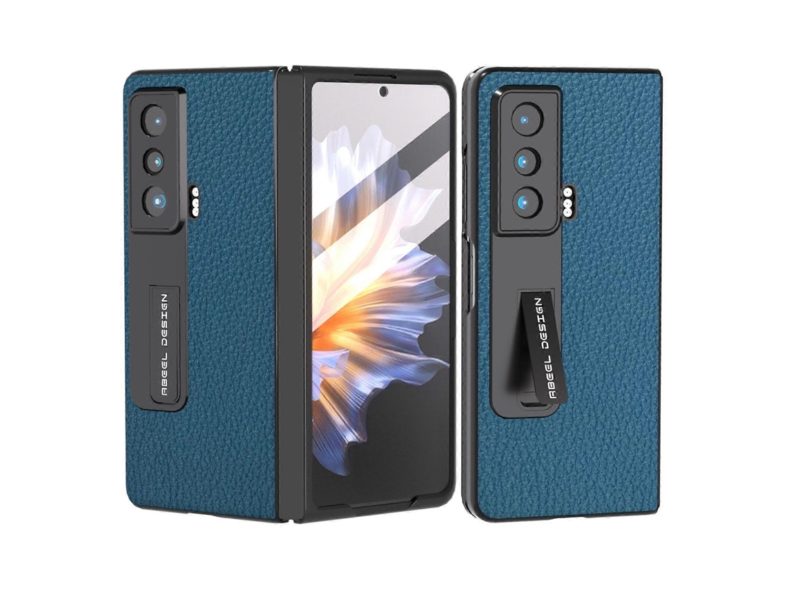 Capa De Celular Integrada Em Couro Com Textura De Lichia E Suporte Para Honor Magic Vs
