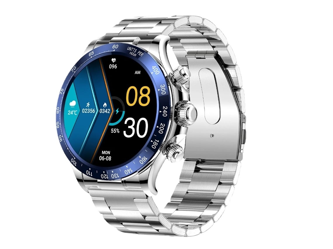 Relógio Inteligente Redondo Bluetooth Resposta Chamada Relógios Termômetro Esportes Gps Rota Rastreamento Smartwatch Masculino para Android I