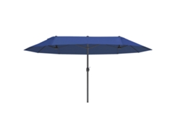 Double Parasol, Uv Manivela, Windproof,, Varanda Jardim 455x265cm Azul