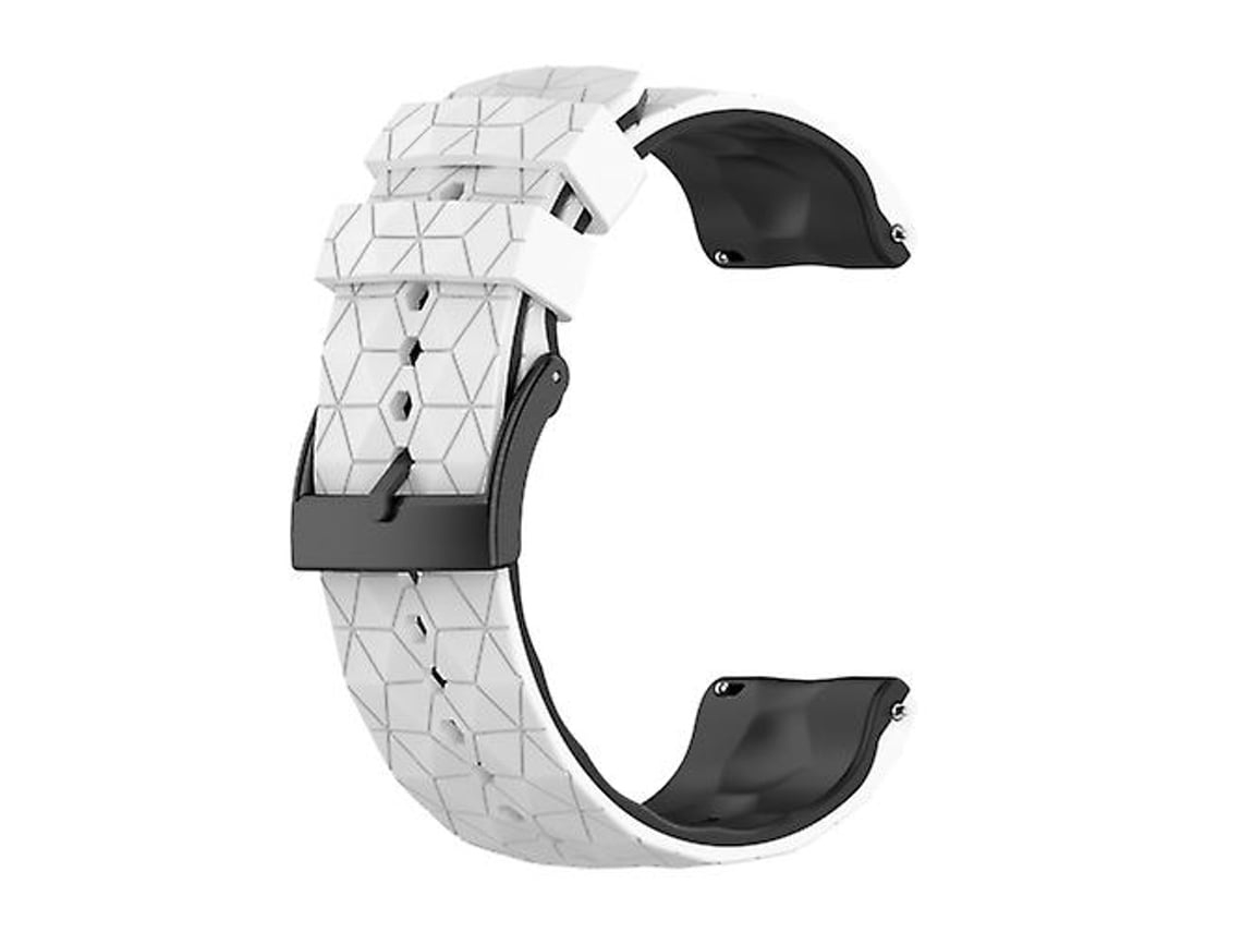 Pulseira De Relógio Lurelia Para Suunto Spartan Sport 24 Mm Em Silicone De Cores Mistas Branco Preto