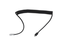 Cabo De Alimentação Profissional Usb-c Espiralado Para Bmpcc4k 6k Com