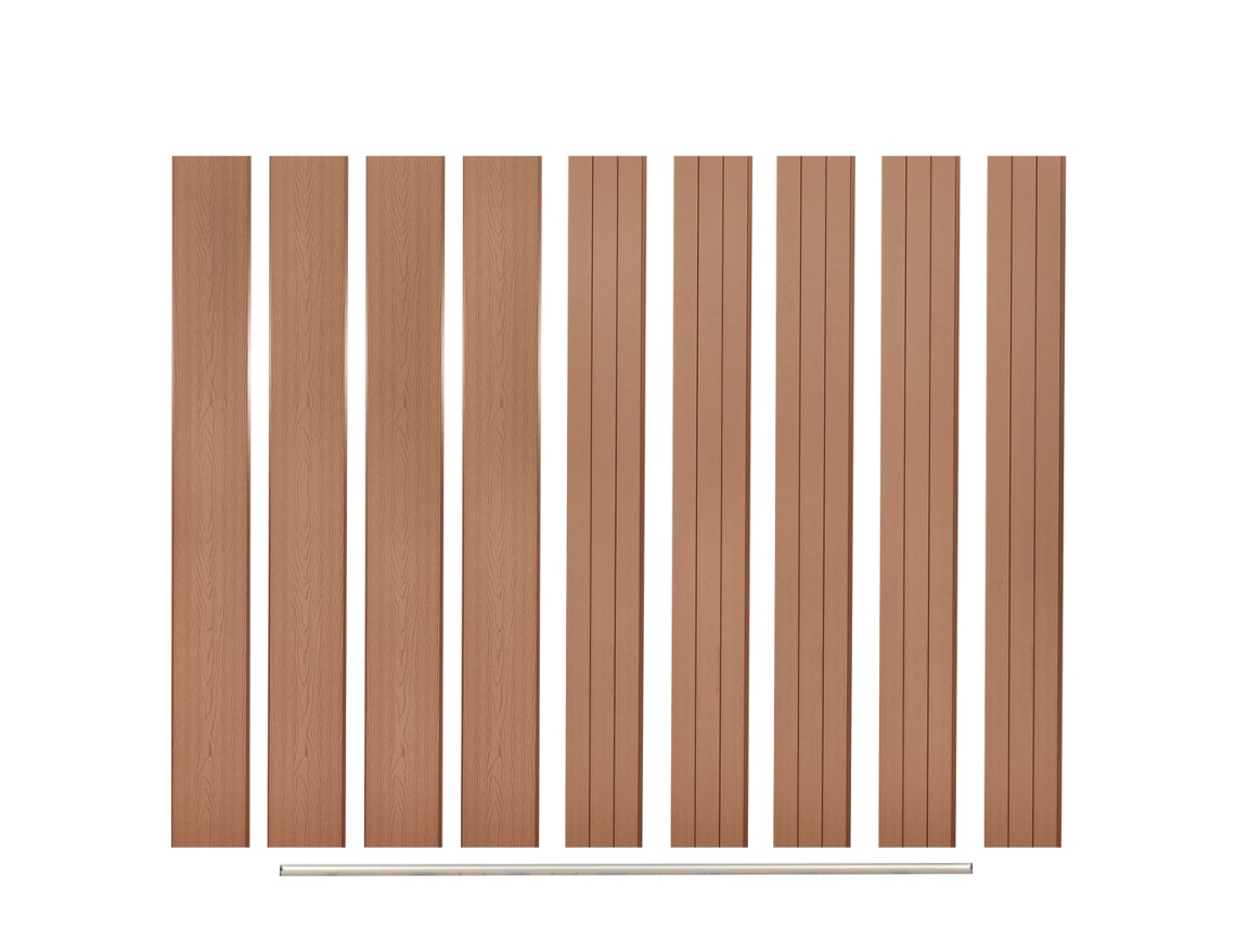 Vidaxl Placas De Vedação De Substituição 9 Pcs Em Wpc 170 Cm Castanho