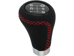 Manopla De Câmbio Manual Para Carro, Com Costura Em Pu, Vermelha, Compatível Com A Maioria Dos Modelos.