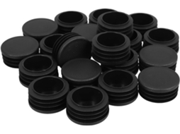 Childweet 20-tampas De Extremidade Plástico Preto Para Tubos Redondos 38mm, Design Antiderrapante E Fácil Instalação