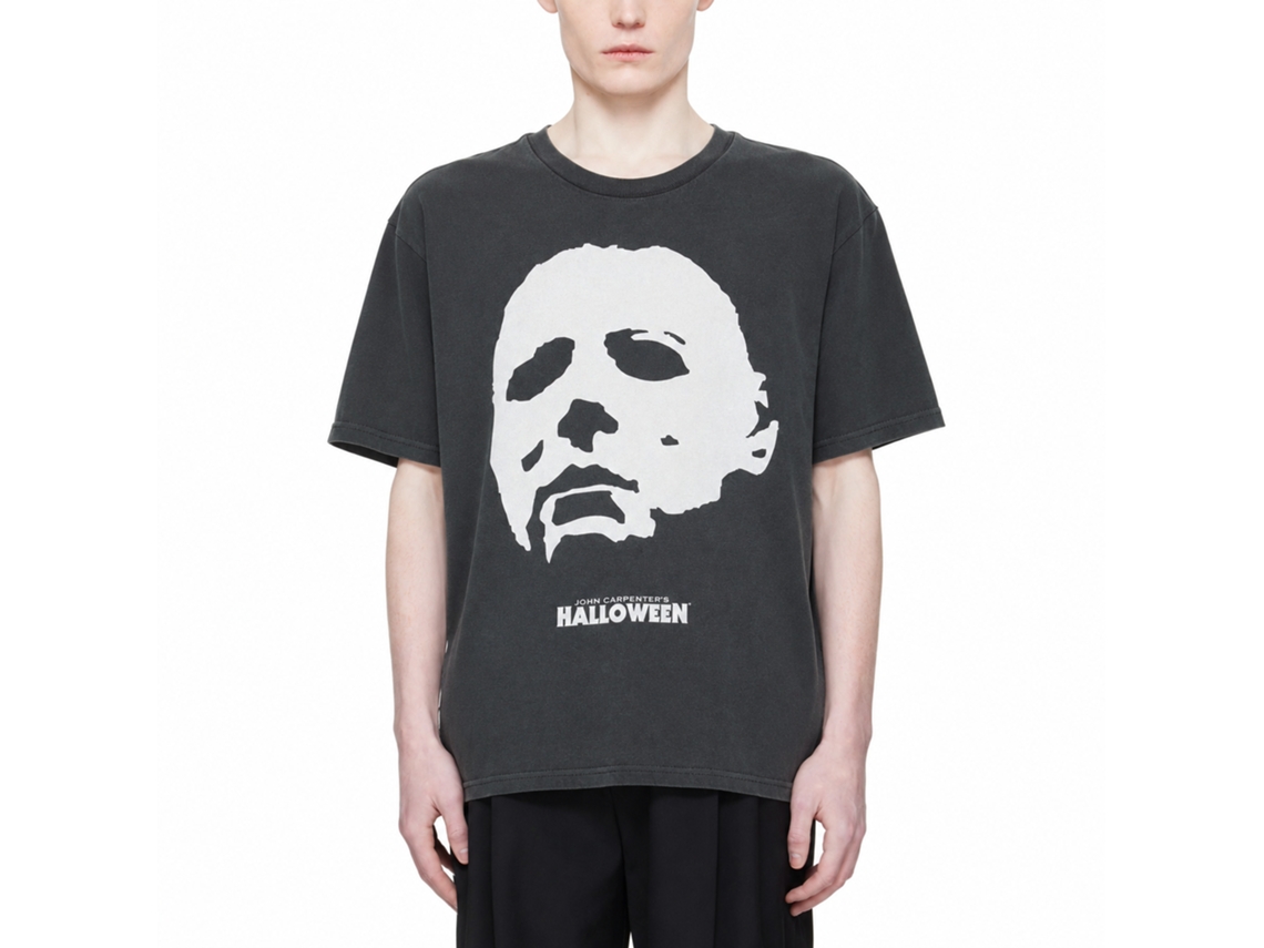 Rockinstone Halloween Michael Myers Mask Angle Black T-shirt Size:xxxl