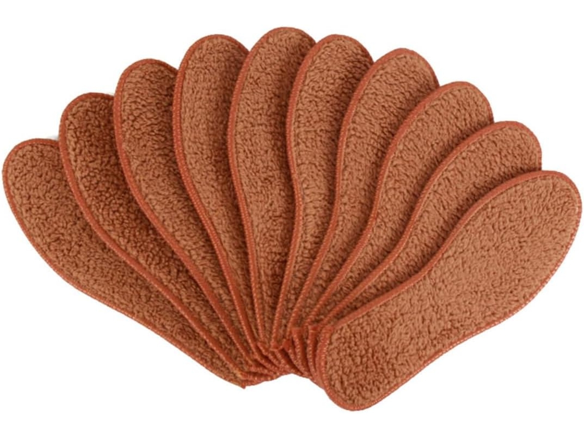 5 Pares De Palmilhas Térmicas Absorventes E Espessas Lã Alpaca Para Calçados Inverno Outono