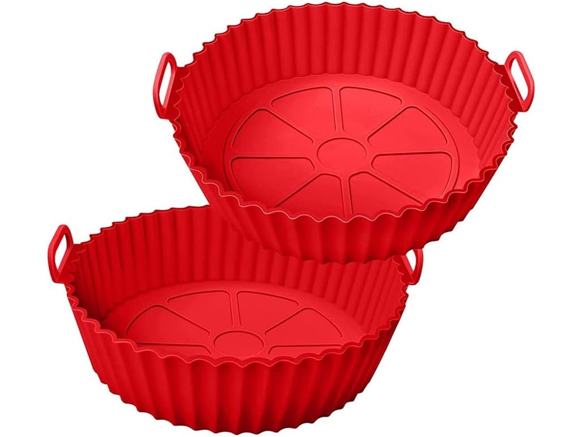 Conjunto De 2 Tapetes De Silicone Para Fritadeiras Elétricas De 3,6 A 10 Polegadas