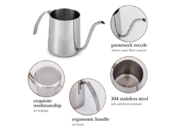 Bule de Café de Gotejamento LAXISCREED 350ml Aço Inox