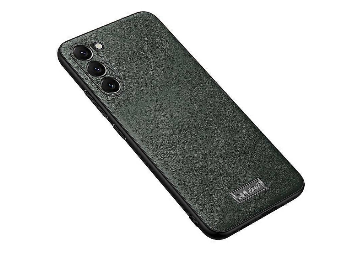 Capa De Celular Sulada À Prova De Choque, Híbrida De Tpu E Couro, Feita À Mão, Para Samsung Galaxy S24 5g.