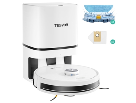 Aspirador Robô TESVOR S7 Pro Aes 6000Pa 600Ml 2.8L Branco