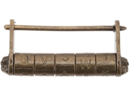 Cadeado De Combinação Grande Vintage Alipis, Cadeado Antigo De Latão Entalhado Para Mala, Armário E Gaveta