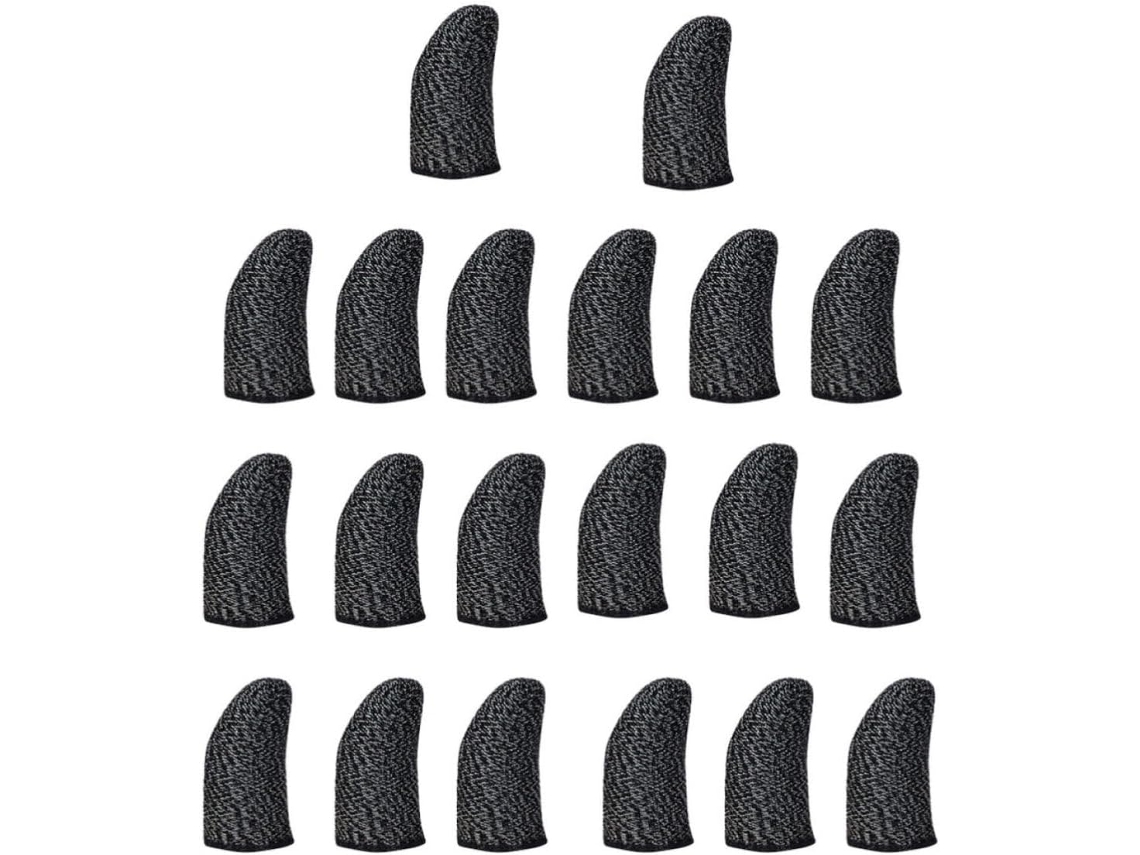 Pacote Com 20 Dedeiras Para Jogos Mobile Em Nylon Preto E Fibra De Cobre, Acessório Antitranspirante Para Isolar O Suor