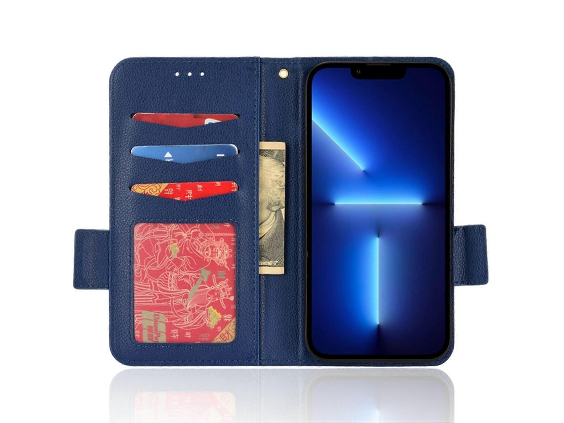 Capa De Celular À Prova De Choque Com Cobertura Total E Suporte Estilo Carteira Para Iphone 14 Plus De 6,7 Polegadas