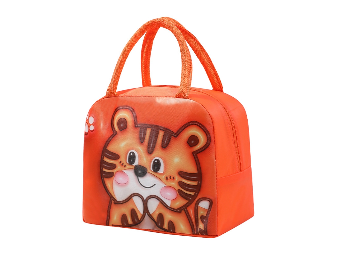 Lancheira Térmica Infantil (tigre) Com Alça, Dimensões: 23 X 19 X 13 Cm