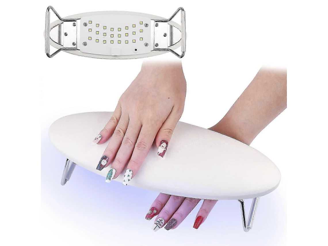 Led Nail Lamp Manicure Hand Rest, 2 In 1 Pillow Gel Dryer Armrest For Nails Polish Curing Fin Gernails Light GOKOCO
