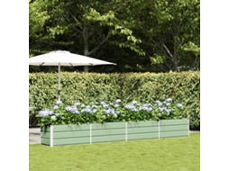 Vidaxl Floreira Verde Pastel 385 X 50 X 45 Cm Aço Galvanizado