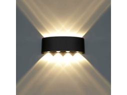 Luminária De Parede Moderna À Prova Dágua Para Ambientes Externos, Para Sala De Estar, Em Liga De Alumínio Fundido, Garante Durabilidade E Resistênci