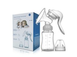 Mali bomba de Leite Manual Silicone Bpa Free com Sução Ajustável e Alça Ergonômica Branco