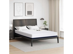Vidaxl Colchão Branco E Azul 140 X 200 Cm Tecido Jacquard