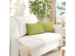 Vidaxl Travesseiros De Sofá 2 Pcs Verde Claro 50 X 30 Cm Tecido