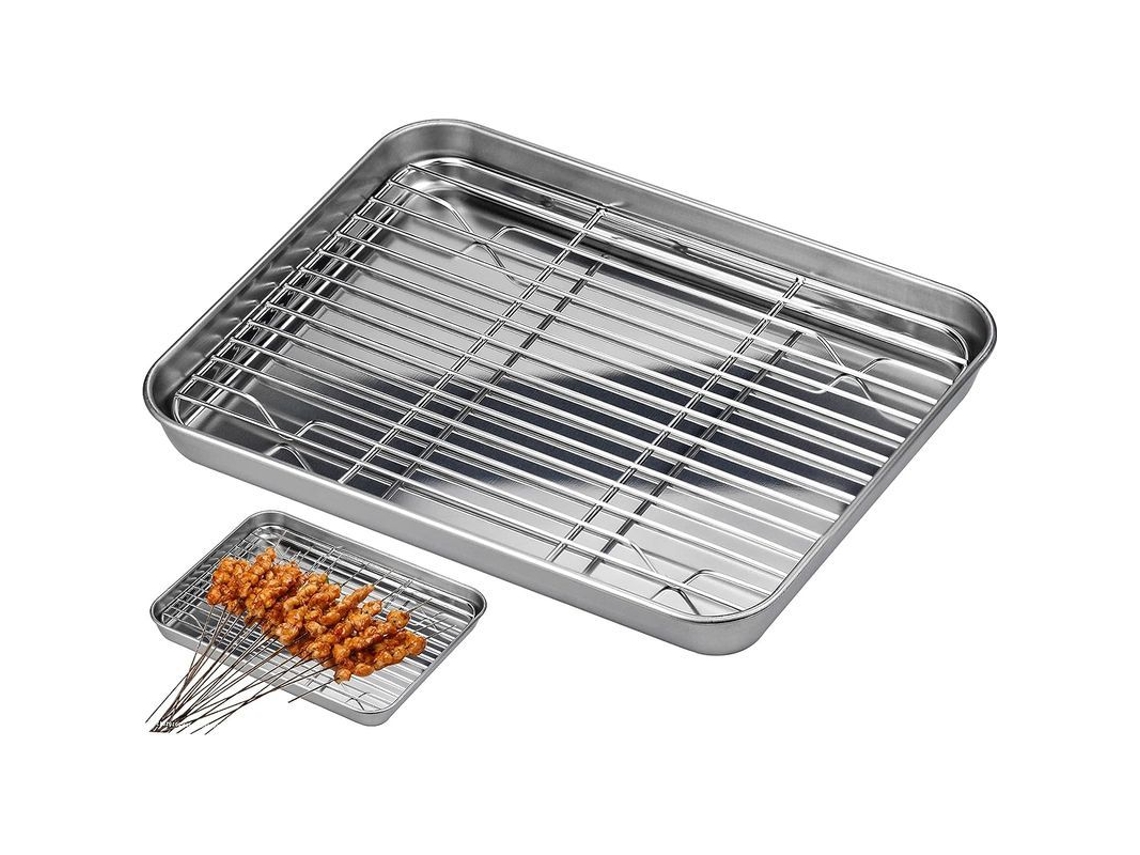 2026 bandeja de Assar com Rack de Aço Inoxidável, Lâmina para Forno e Rack de Resfriamento para Biscoitos