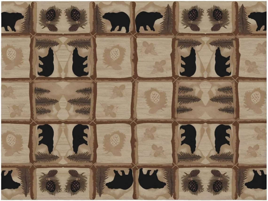 Colcha de Flanela com Estampa Rústica Estilo Chalé Manta Macia e Quente Ideal para Sofá Quarto 127 X 101 6 C