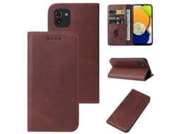 Capa De Couro Com Fecho Magnético De 164,27 Mm Para Samsung Galaxy A03 Global