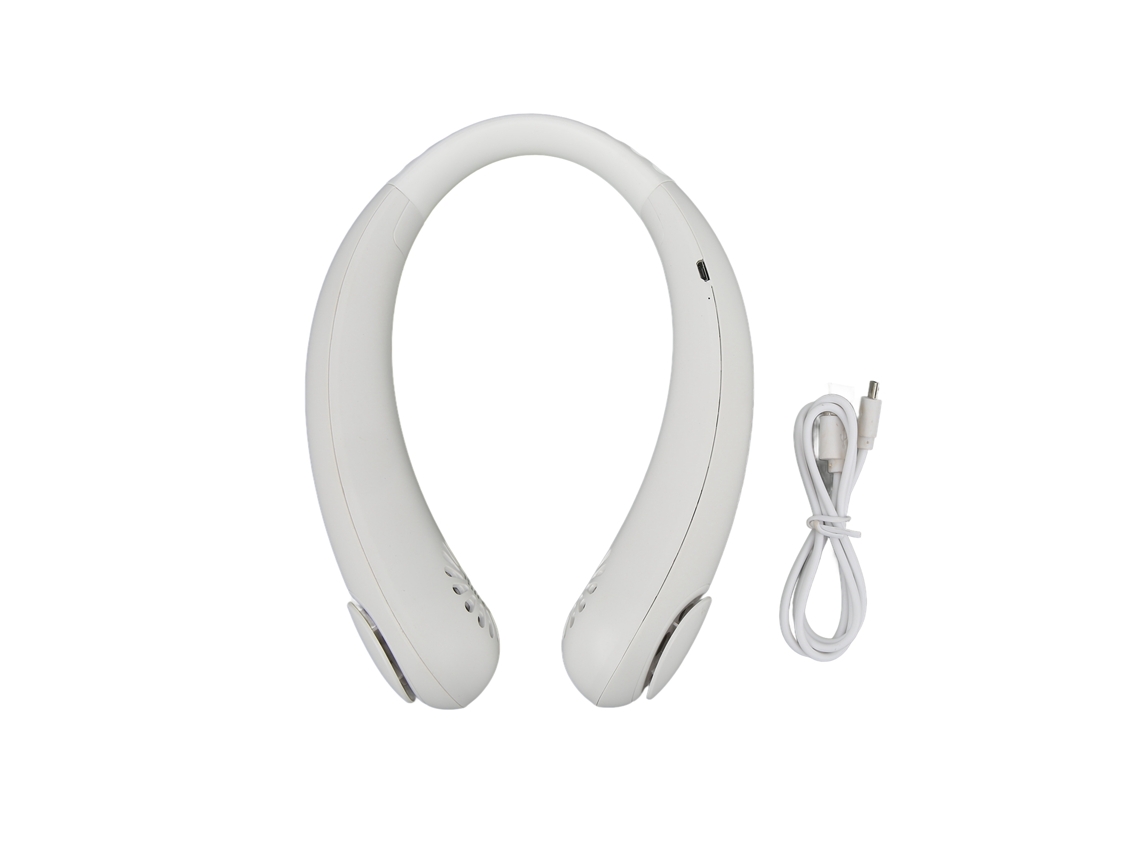 Ventilador Portátil Sem Lâmina Usb Silencioso para Pescoço Branco