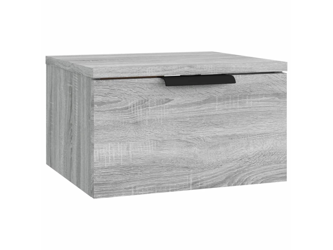 Wall-mounted Bedside Cabinet, Wall-mounted Bedside Cabinets Vidaxl Cinzeto Madeira Processada (n/a)