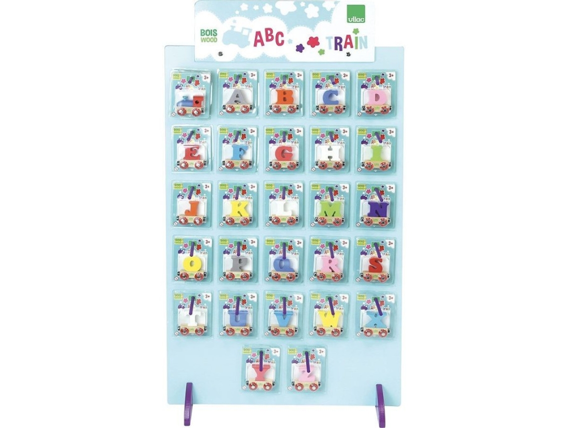Exposição De Brinquedos Vilac Com 300 Vagões De Cartas E Locomotivas Educativo