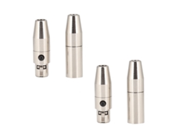 2 Pares Conector Mini Xlr 3-core De Cobre Com Plating De Ouro E Níquel Para Soldagem Áudio