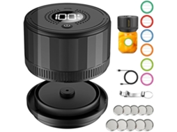 Kit De Seladora A Vácuo Elétrica Para Potes Conserva Com Abridor Garrafas, Tampa Padrão, Boca Larga, Visor Led