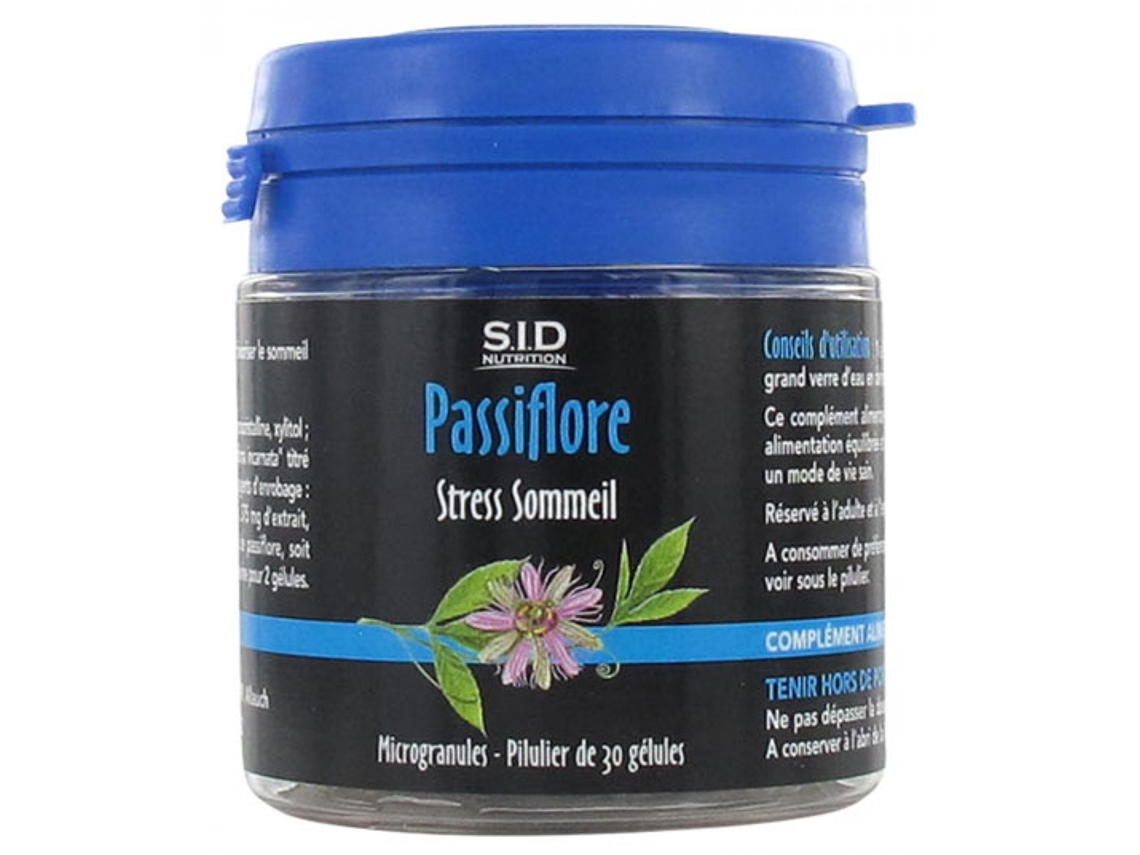 Estresse Sono Passiflora 30 Cápsulas S.I.D NUTRITION