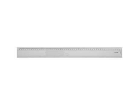 Régua graduada 1 bisel 1 borda anti-manchas 50 cm - Gráfico cor