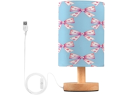Abajur De Cabeceira In Format Nó Para Quarto, Con Portas De Regamento Usb C, Luminária De Mesa Cabeceira, Luminária