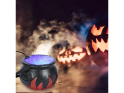 Máquina De Fumaça Bruxa Com Luz Led Para Halloween
