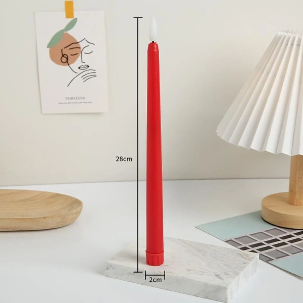 Luzes Led a Bateria Longas Versão com Controle Remoto 6 Unidades Unidades/ Vermelho Vermelho BRILVIBERA