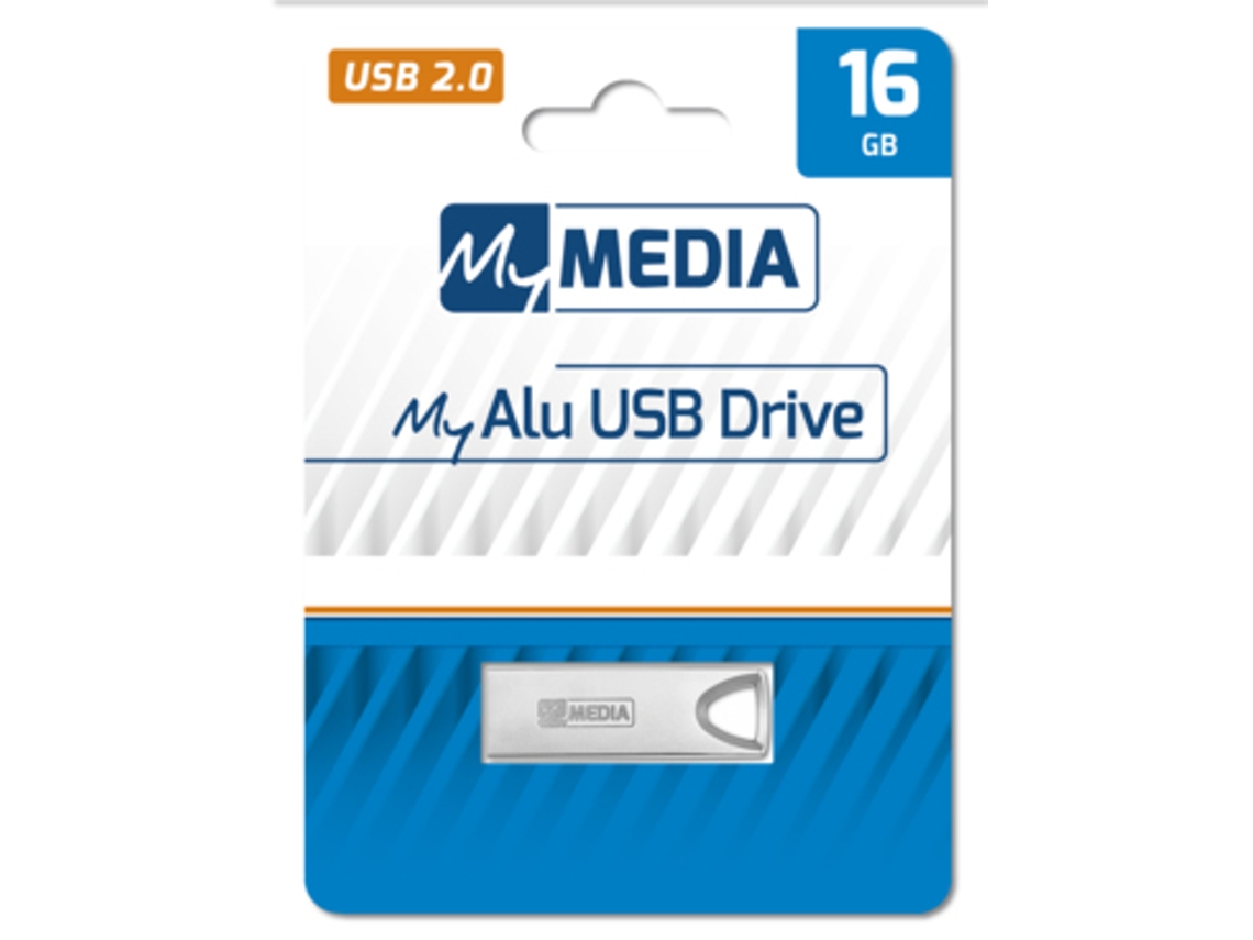 Myalu USB 2.0 Pen Drive USB 16 GB USB Tipo-A Prateado MYMEDIA